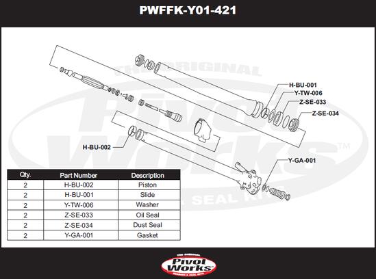 FORK REBUILD KIT YZ426F