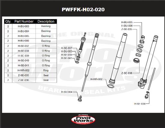FORK REBUILD KIT HONDA